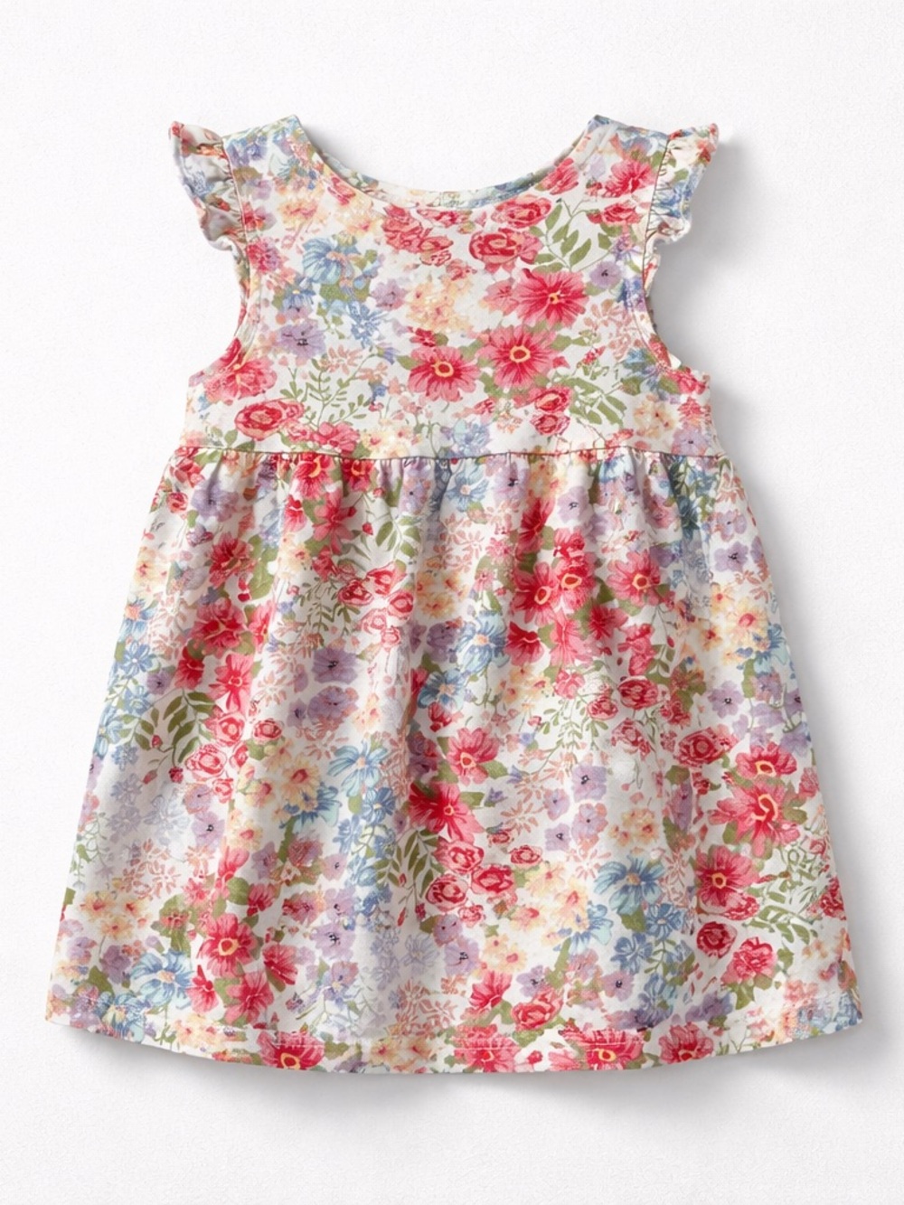 H&M floral knit dress with flutter sleeves size 6 months